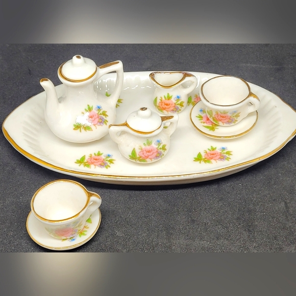 Tea set, tea party set, kids tea set, collectible tea set, porcelain tea sets - Picture 1 of 5